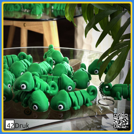 Милі хамелеони з кукурудзяного пластику: Магніт/Брелок | 42Druk