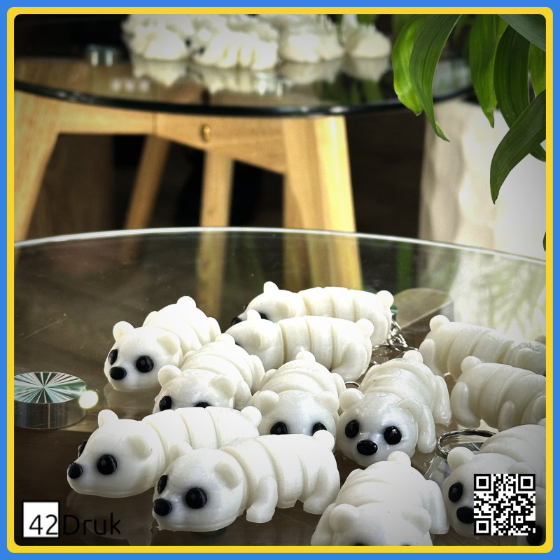 Флюорисцентні ведмедики з кукурудзяного пластику - Магніт/Брелок | 42Druk