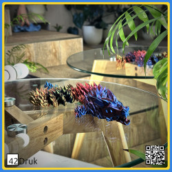 Гнучкий 3D-дракон, PLA, ~60 см, без фарбування | 42Druk