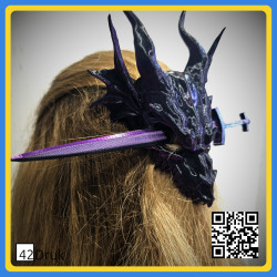 Заколка для волосся "Дракон і меч" 3D-друк | 42Druk