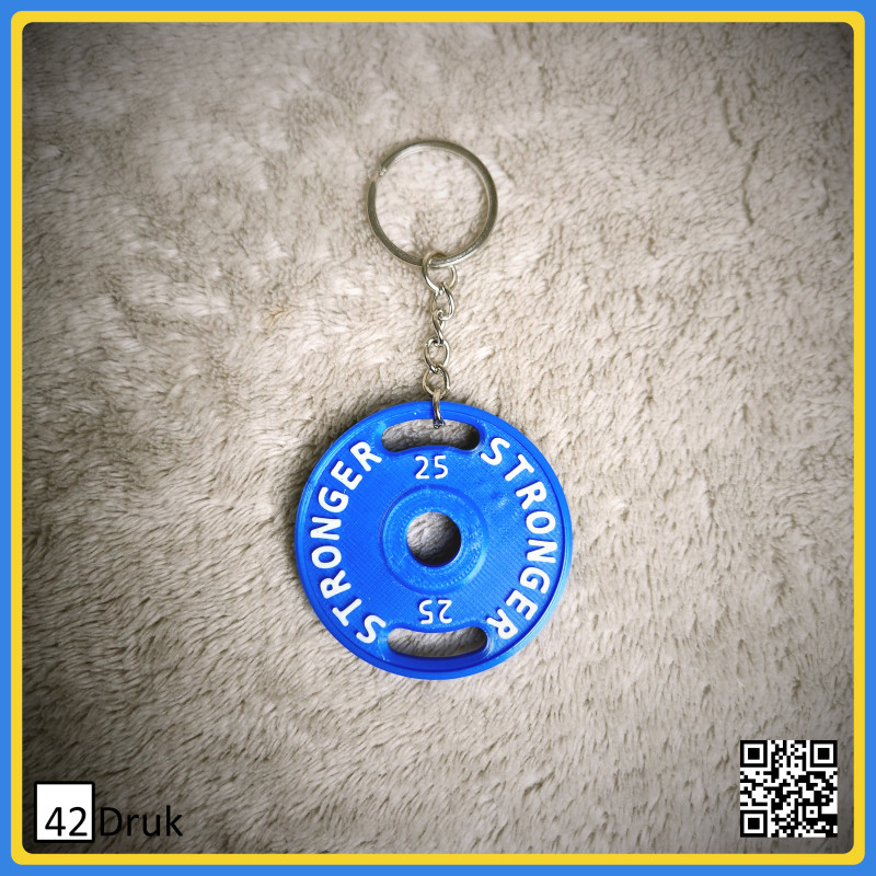 Брелок спортивний "STRONGER 25" для ключів, сумки | 42Druk