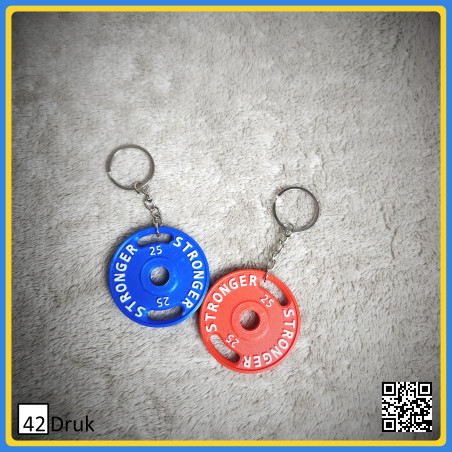 Брелок спортивний "STRONGER 25" для ключів, сумки | 42Druk