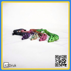 Гнучкий 3D-дракон, PLA, ~60 см, без фарбування | 42Druk