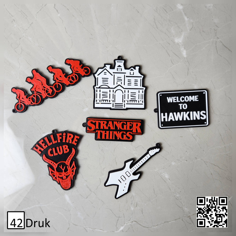 Брелоки "Stranger Things" (Дивні дива) 3D-друк | 42Druk